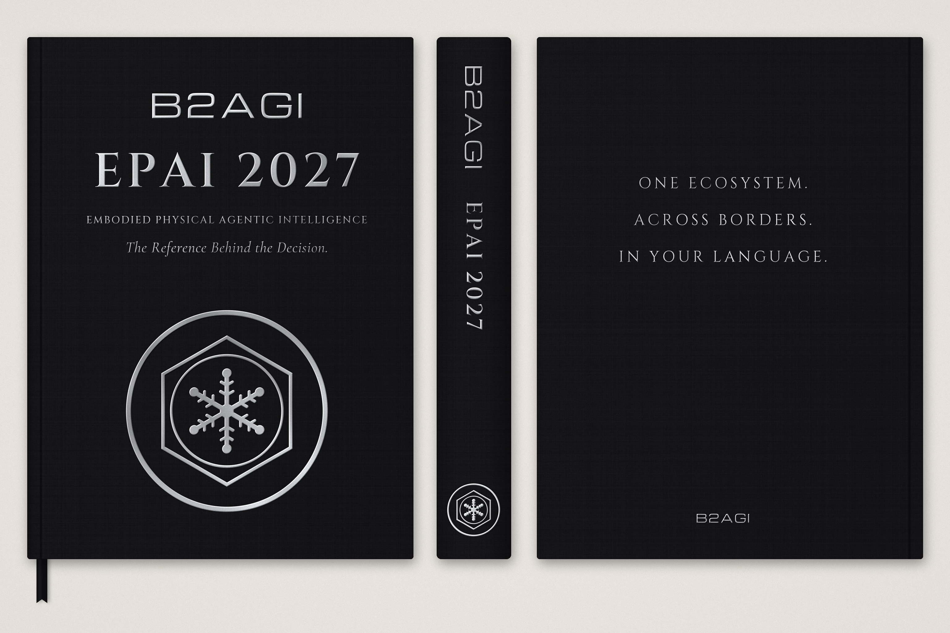 EPAI 2027 black book showing its silver front cover, spine and back cover